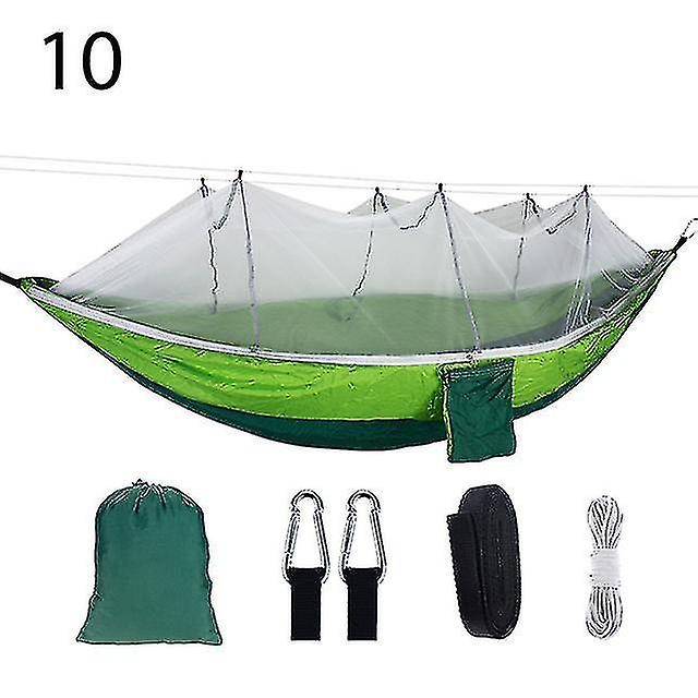 Hammocks 2 Person Portable Outdoor Camping Hammock With Mosquito Net High Strength Parachute Fabric Hanging Dh76582