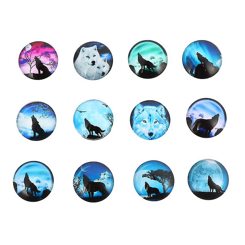 12pcs Wolf Magnetic Stickers