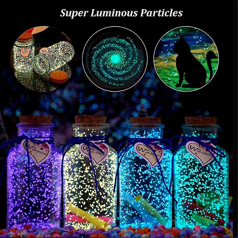 10g Luminous Sand Glow In The Dark Fluorescent Super Particules Pigment Bright Gravel Powder Diy Party