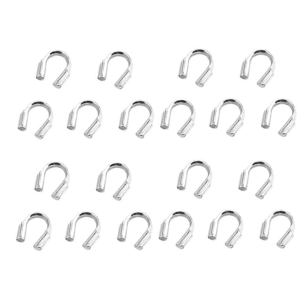 100pcs U Shaped Wire Loops Wire Guards Cable Protectors for Necklace Bracelet Making