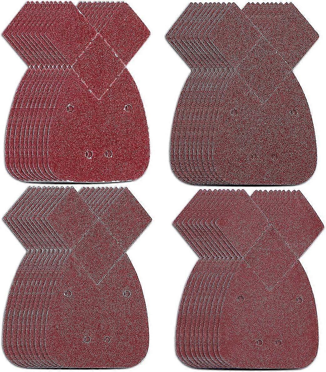 40pcs Sandpaper With 4 Holes, 40/60/80/120 Sheets Of Sandpaper, Sanding Paper, Mouse Sanding Sheets, For Sanding/ Polishing/ Rust Removal