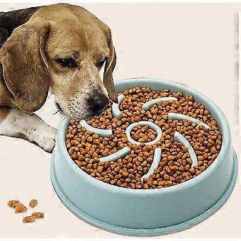 Anti-Vielfraß-Hundekatzennapf, langsamer Futternapf für Hunde, rutschfester Haustiernapf in Labyrinthform, fördert gesunde Ernährung und langsame Verdauung Blau 20.8