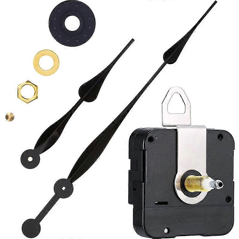 ClockHigh Torque Clock Movement Replacement Mechanism with Clock Hands for Dials Over 60cm Diameter - Black