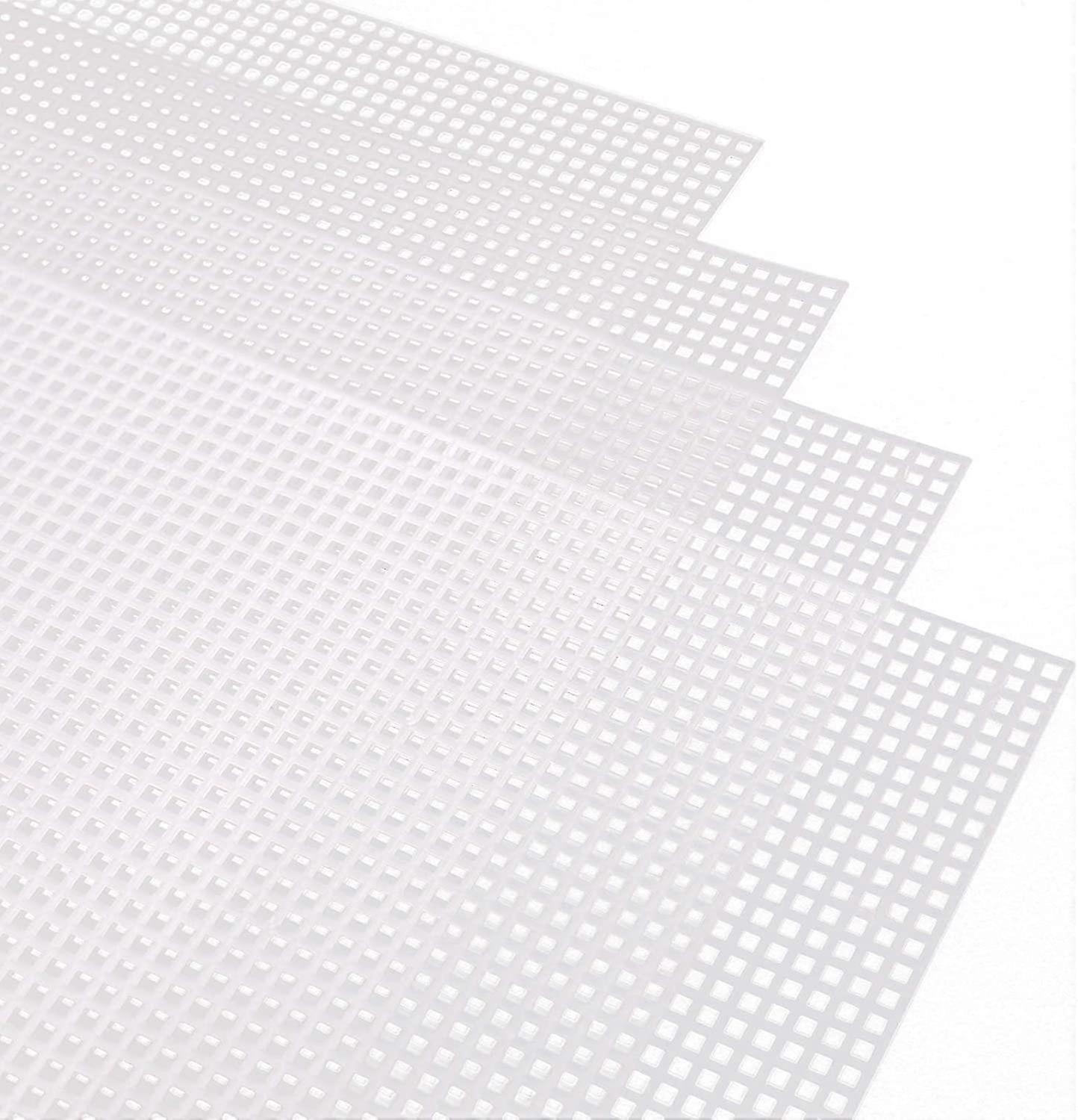 Plastic Needlepoint Canvas Sheets - 6 Pieces 13X10.24In White Mesh
