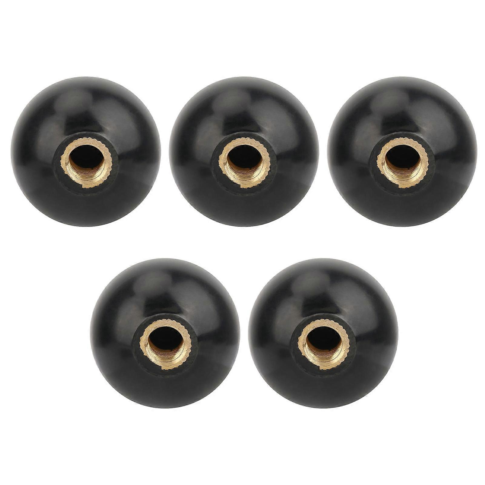 5Pcs Black Round Ball Engineering Plastic Lever Knob M10*35 Machine Tool Replacement