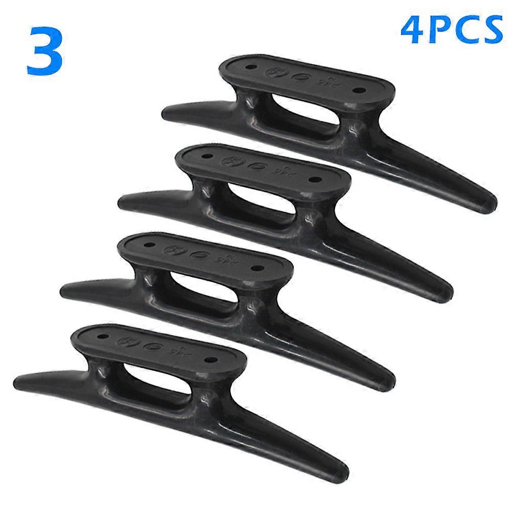 4pcs Nylon Cleats Boat Dock Kayak Black Fasteners Strong No Rust Boat Fasteners