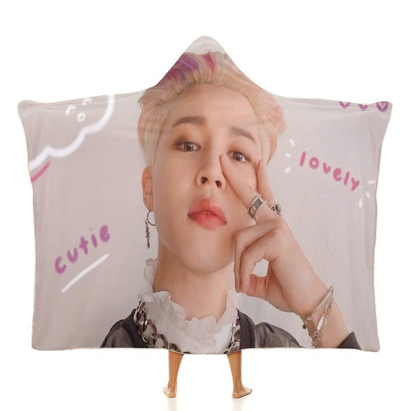 BTS Jimin (124) Blanket Wearable Cartoon Cosplay Hoodie Throw