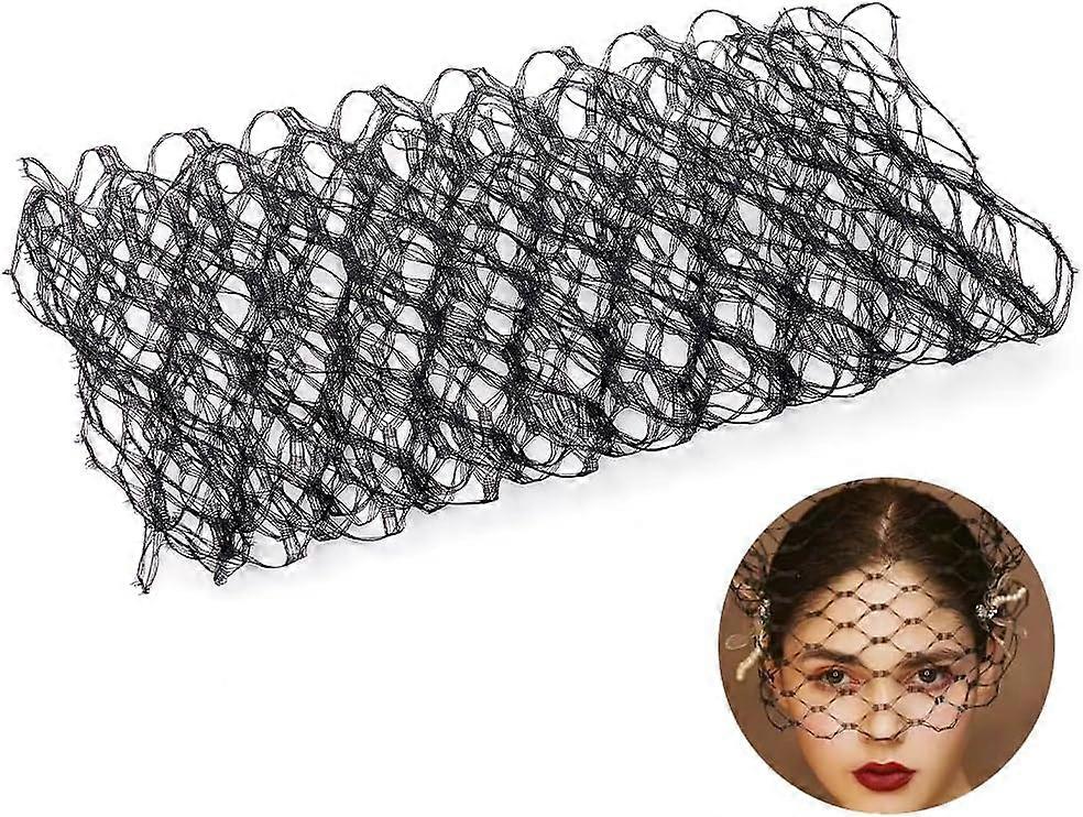 1.1 Yard Black Veil Neting Fabrics 9~9.8 Inch Wide Bridal Wedding Veil Net Birdcage Veil Netting Fascinator Millinery Netting Fabric Mesh Fabric for B