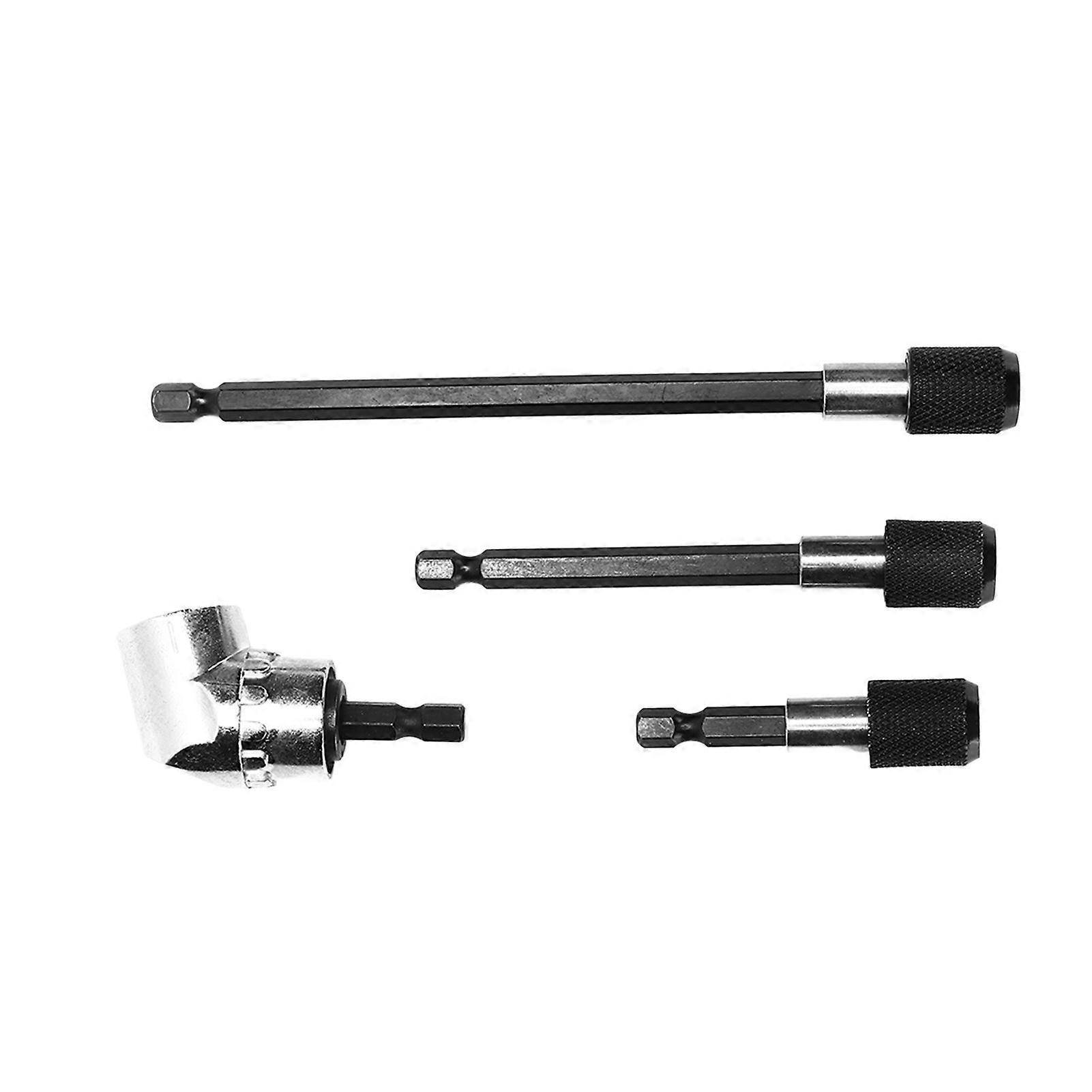 4Pcs Drill Bit Extension Magnetic 1/4in Hex Shank 105 Adjustable Adapter Tool Set Kit