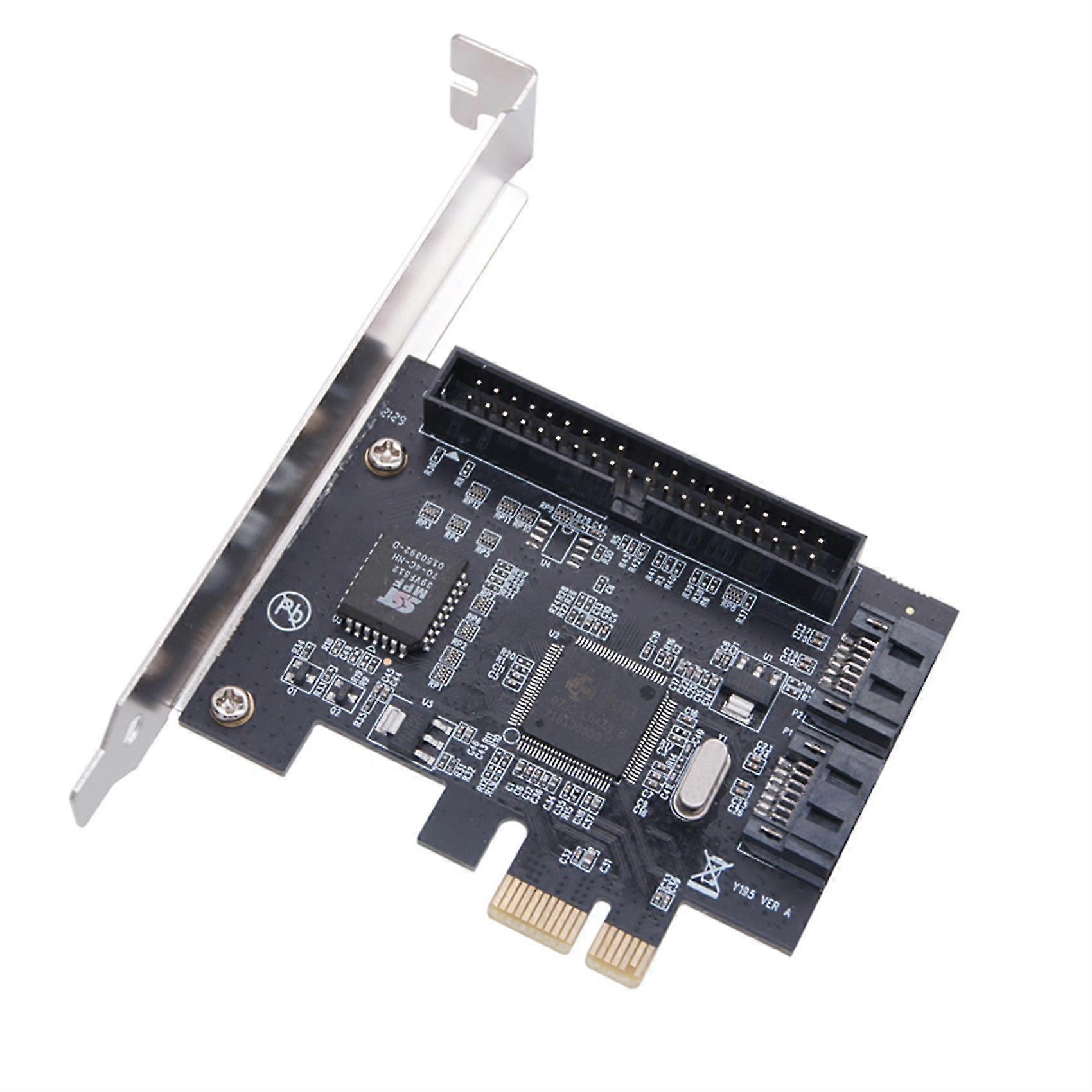Desktop Pci E Graphics Card To 2 Port Sata Adapter Card Pci E To Sata Ide Expansion Card 3.5 Inch I