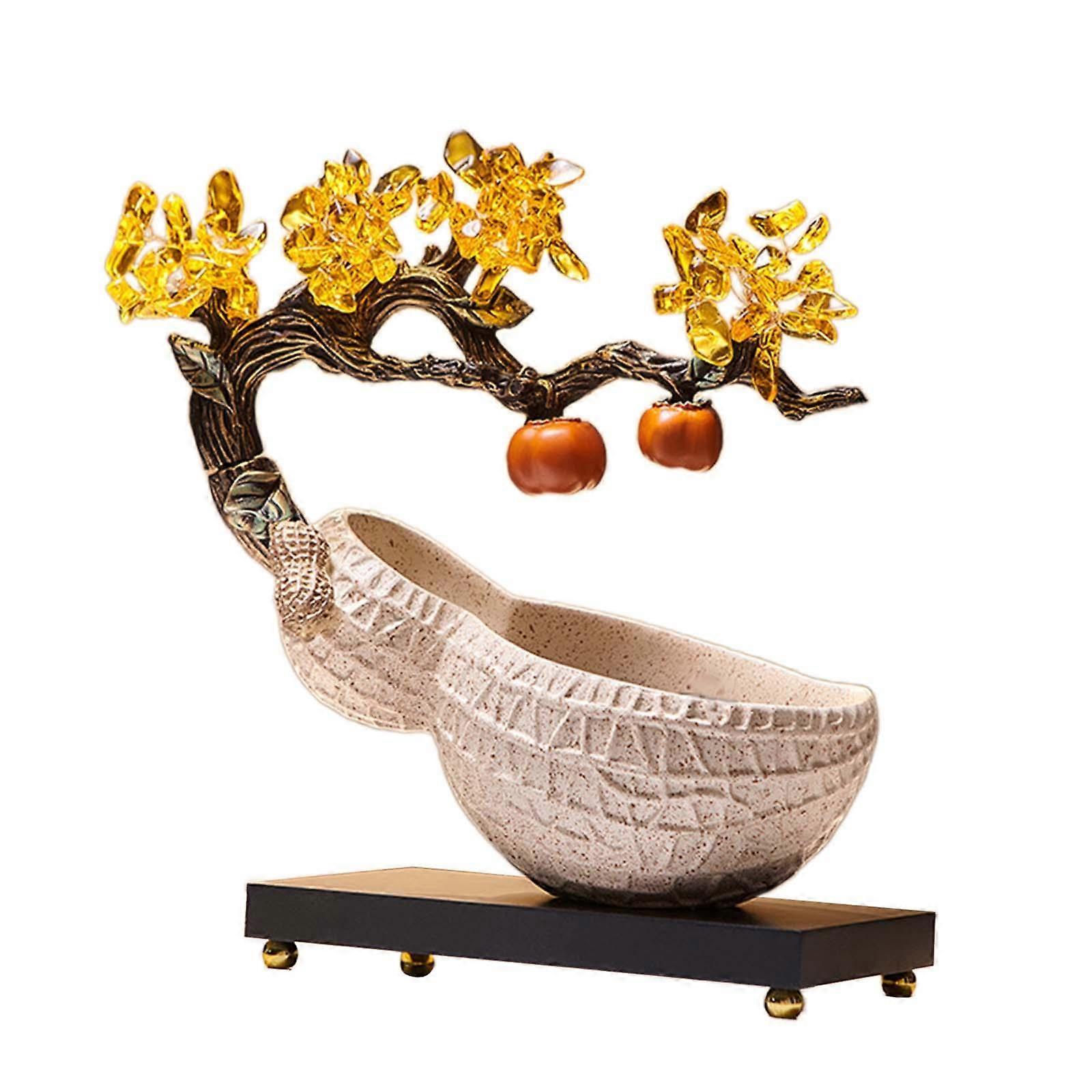 Peanut Statue Organizer Crafts Tabletop Decoration for Table Office Entryway