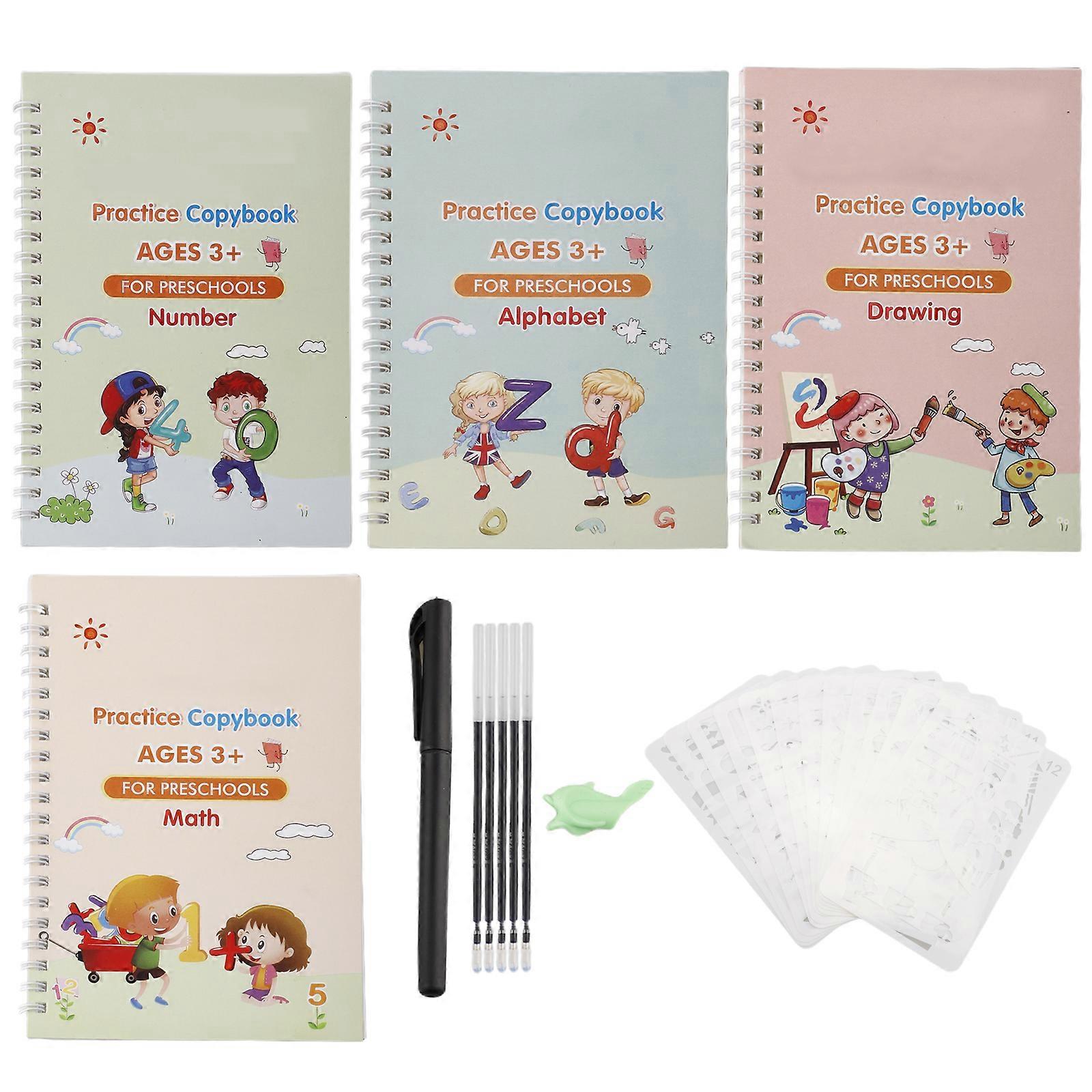 Anglais Kit de pratique de l’écriture manuscrite Livres de pratique de l’écriture Encre d’écriture Stylo de maintien Outil de copie d’aide à l’écriture