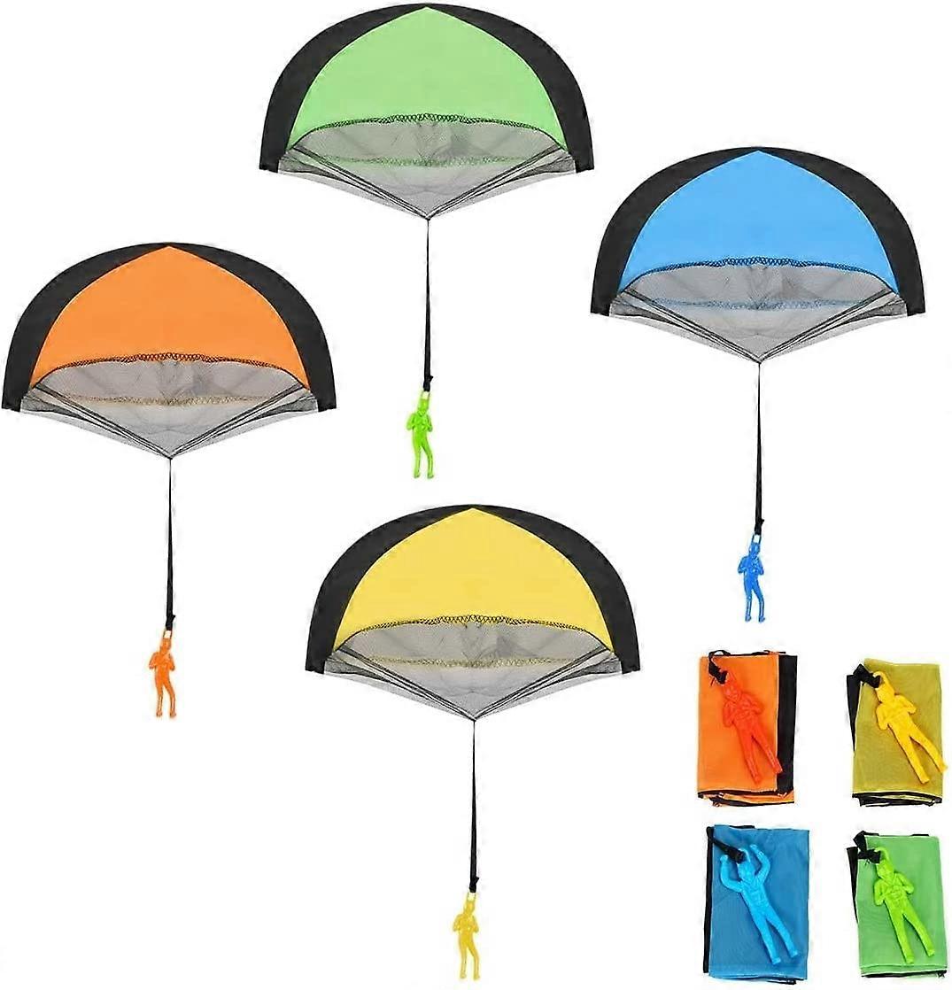 12 pcs ילד לזרוק יד לזרוק מצנח צעצוע צעצוע סבך חינם לזרוק צעצועים מעופפים בחוץ