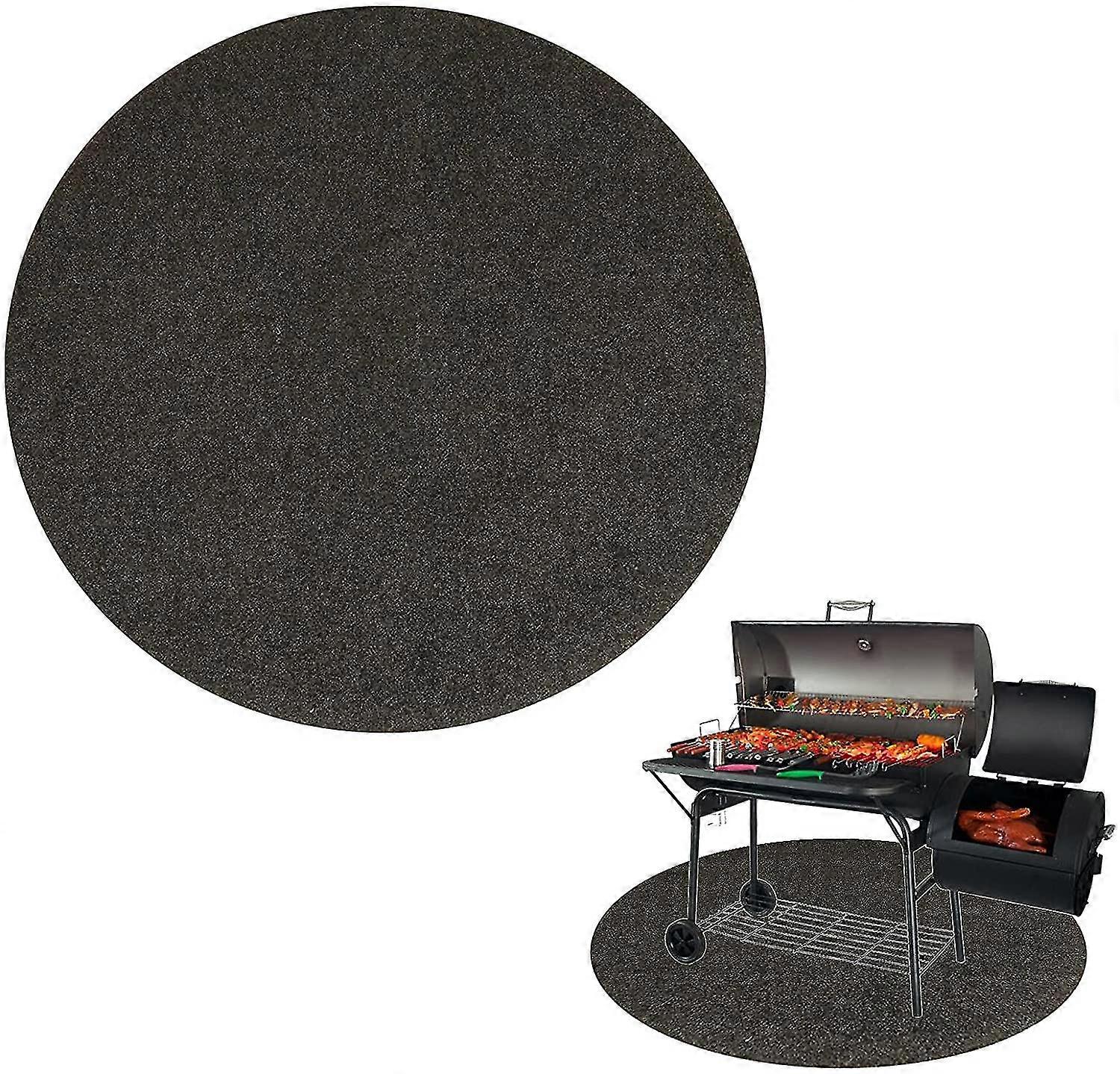 Round Fire Pit Mat For Decking,bbq Grill Splatter Mat, Fireproof Mat Heat-Yvan
