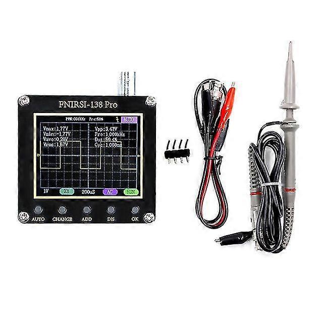 Fnirsi-138 pro digital handheld oscilloscope 2.5msa/s 200khz analog bandwidth 0-80khz 3.3v 60*65*18mm black