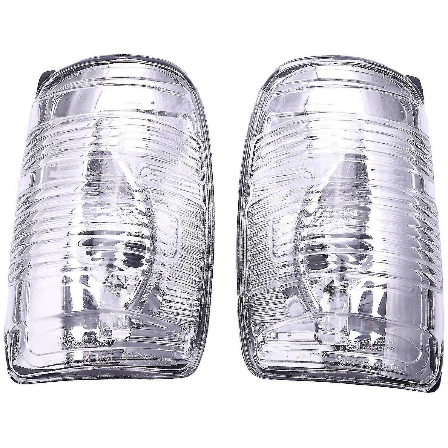 1pair Right And Left Side Door Wing Mirror Clear Indicator Lens For Transit Mk8 2014-onwards