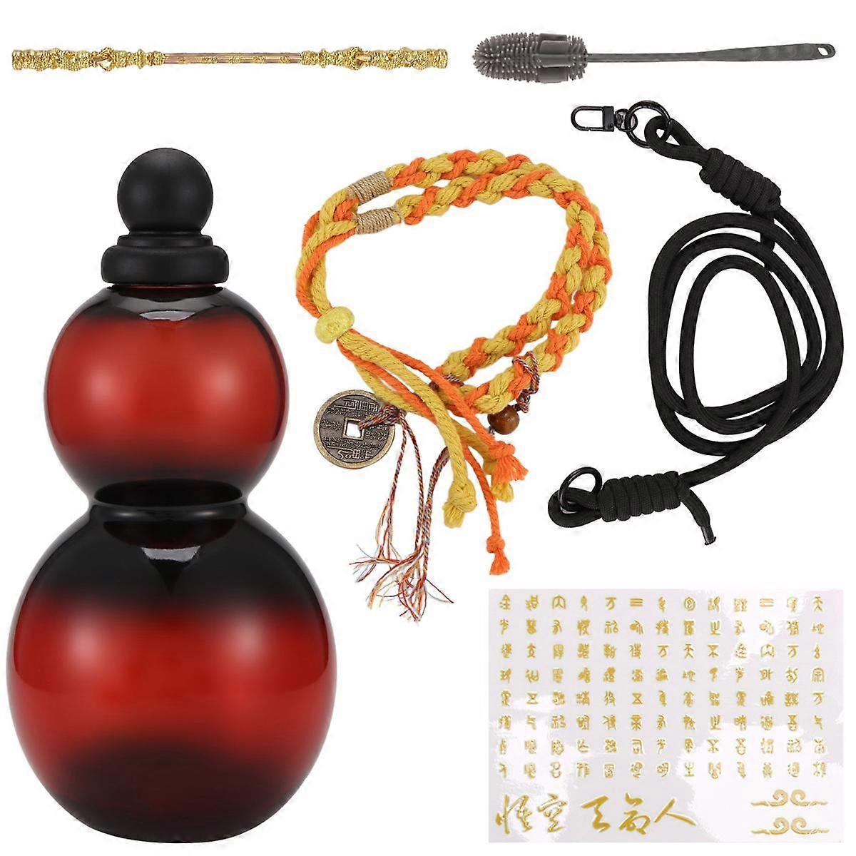 Gourd Water Bottle, (800ml/27oz) Gourd Bottle,Large Capacity Water Bottle, Chinese Retro-Inspired B
