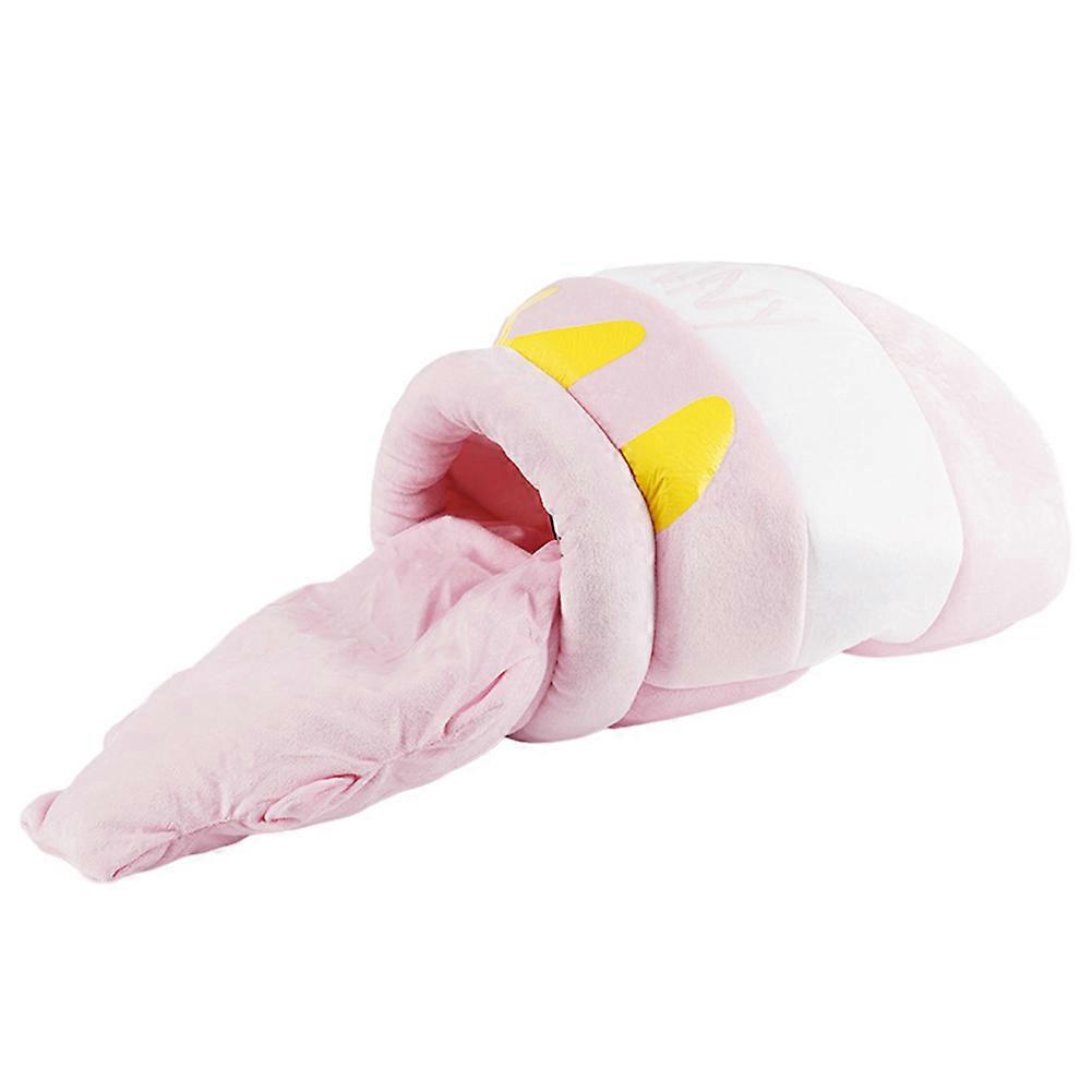 Semi-enclosed Cat Bed Honey Pot Shaped Pet Plush Kennel Soft PP Cotton Pet Cushion