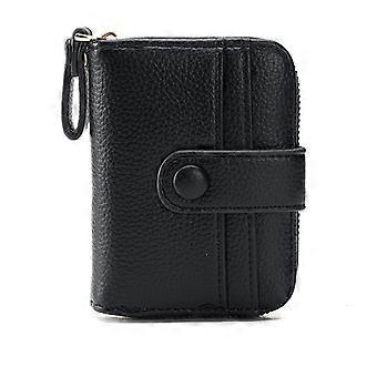 Female PU Leather Wallet Purse Multiple Card Slots Zipper Wallet for Money Business Cards Coins