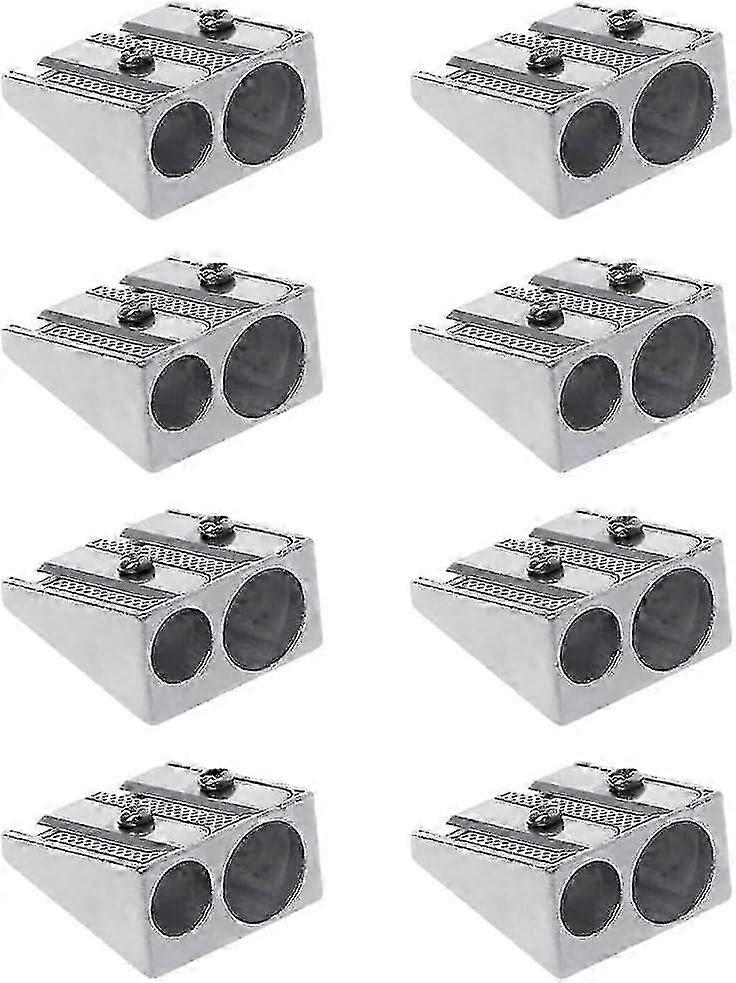 Magnesium Pencil Sharpener, Handheld Metal Pencil Sharpener with 2 Holes for Schools Offices Homes Art Projects, 2-Hole Pencil Sharpener