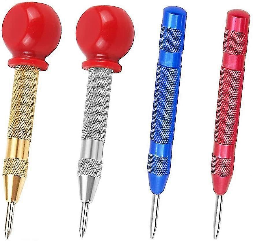 4 Pieces Auto Punch Tool Self Centering Punches Spring Loaded Punch Tool For
