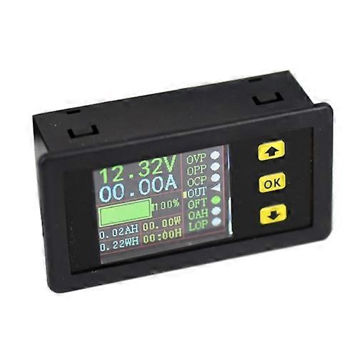 90V 20A Color Dual-Display Voltage Current Meter Charge Discharge Measurement Counter