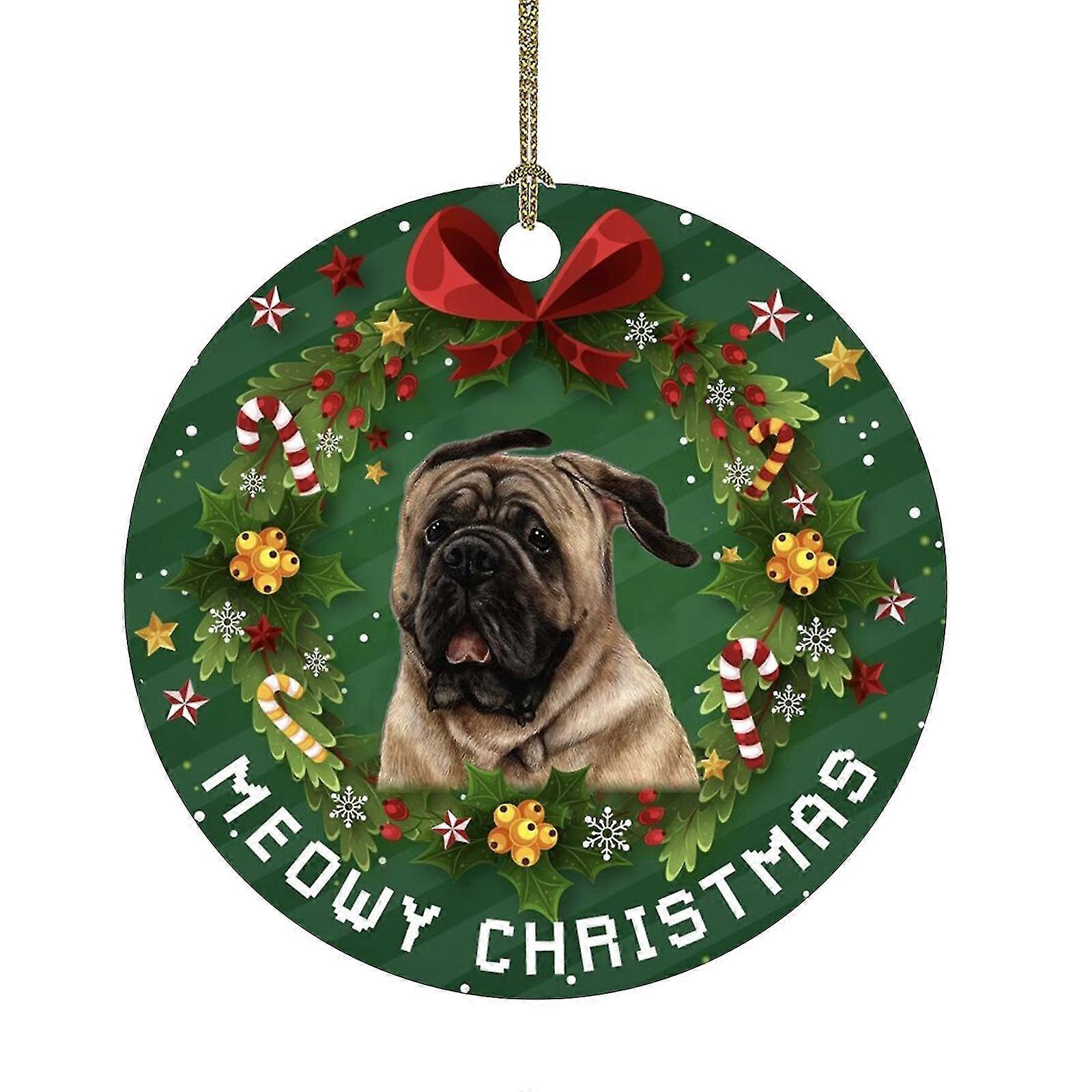 عيد الميلاد مضحك الديكور عيد الميلاد الكلب نمط قلادة عيد الميلاد شجرة الحلي