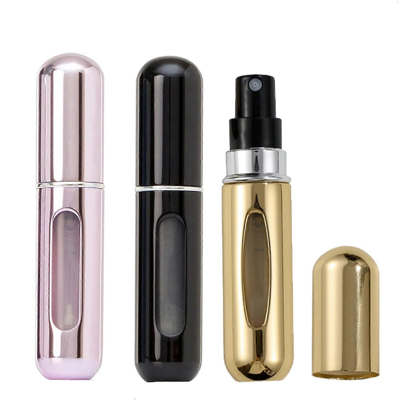 3Pcs Perfume Atomiser, 5ml Travel Refill Perfume Bottle Mini Portable Perfume Spray Bottles Empty Atomizer Bottle