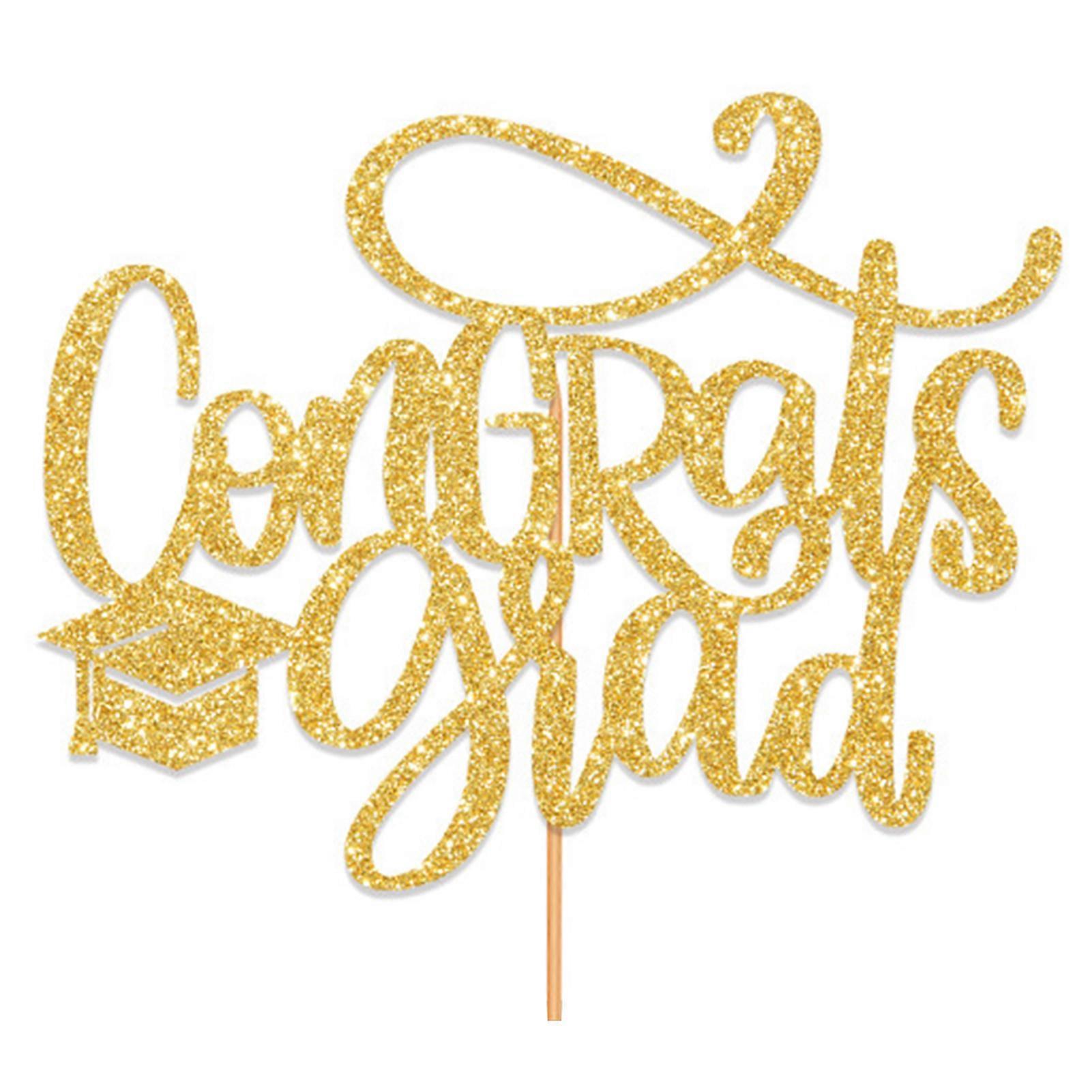 Congratulations 2024 Graduation Cake Topper Congrats Grad Cake Decor Graduation Party Decorations Supplies