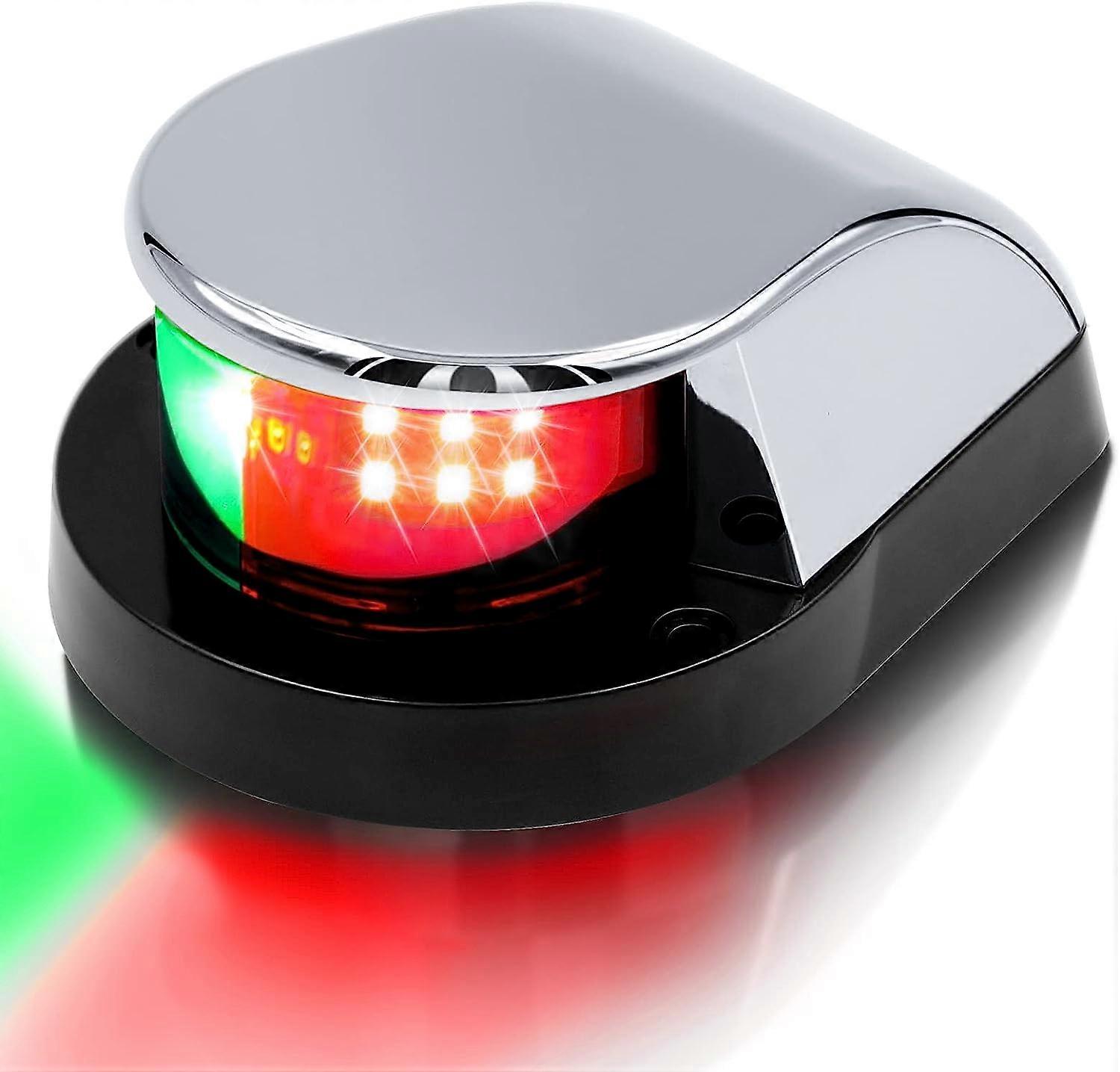 Bow Navigation Lights, Marine LED Navigation Lights, Two-Tone Deck Mount LED Navigation Bow Lights