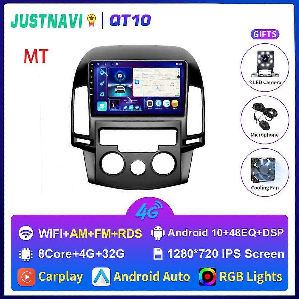 Android 10.0 GPS Car Radio Multimedia Player For Hyundai I30 2006-2012 Player DSP Carplay 8G 128G Stereo No 2 Din Dvd