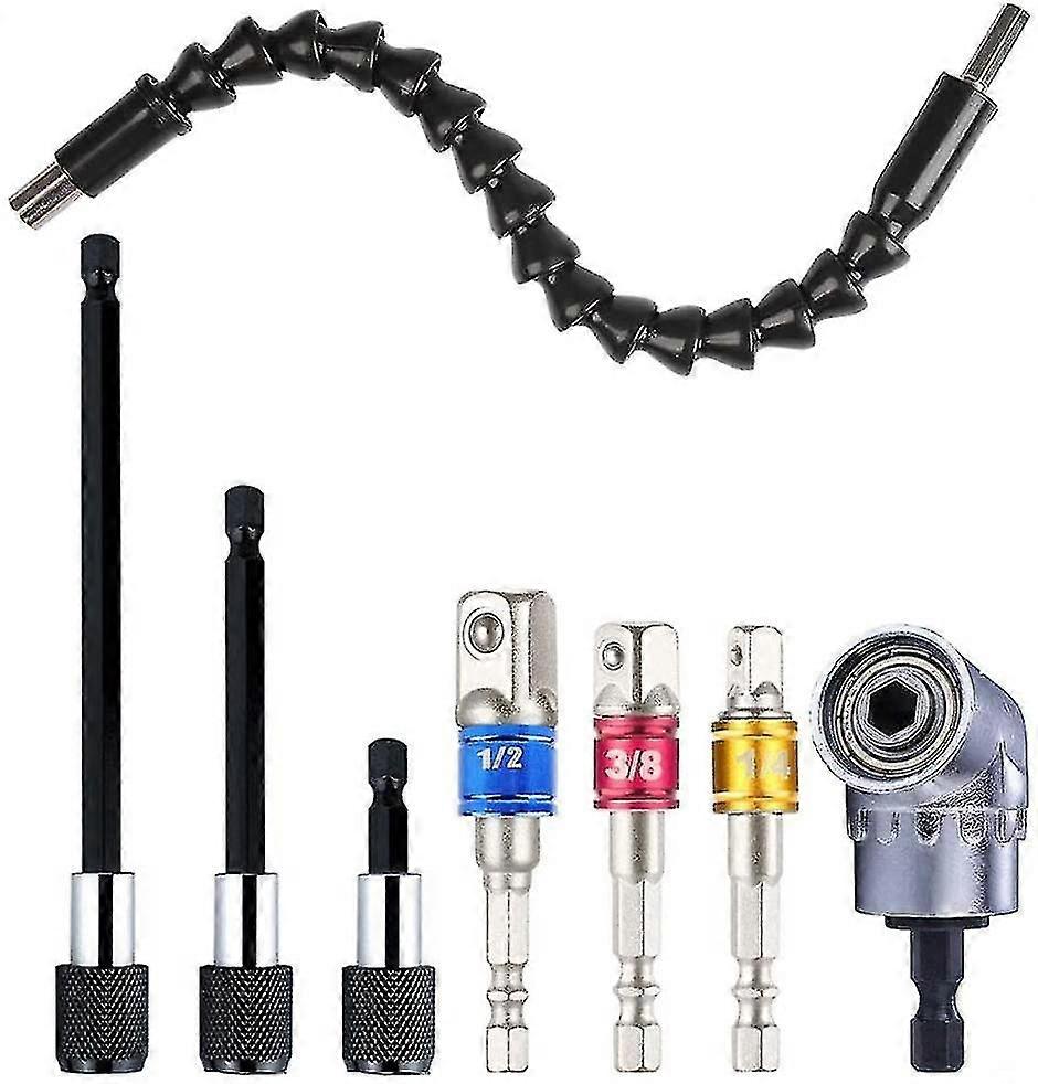 Drill Bit Extension Right Angle Drill Bit Adapter Impact Screwdriver Bits Screwdriver Bit Holder Extension Shank Bit