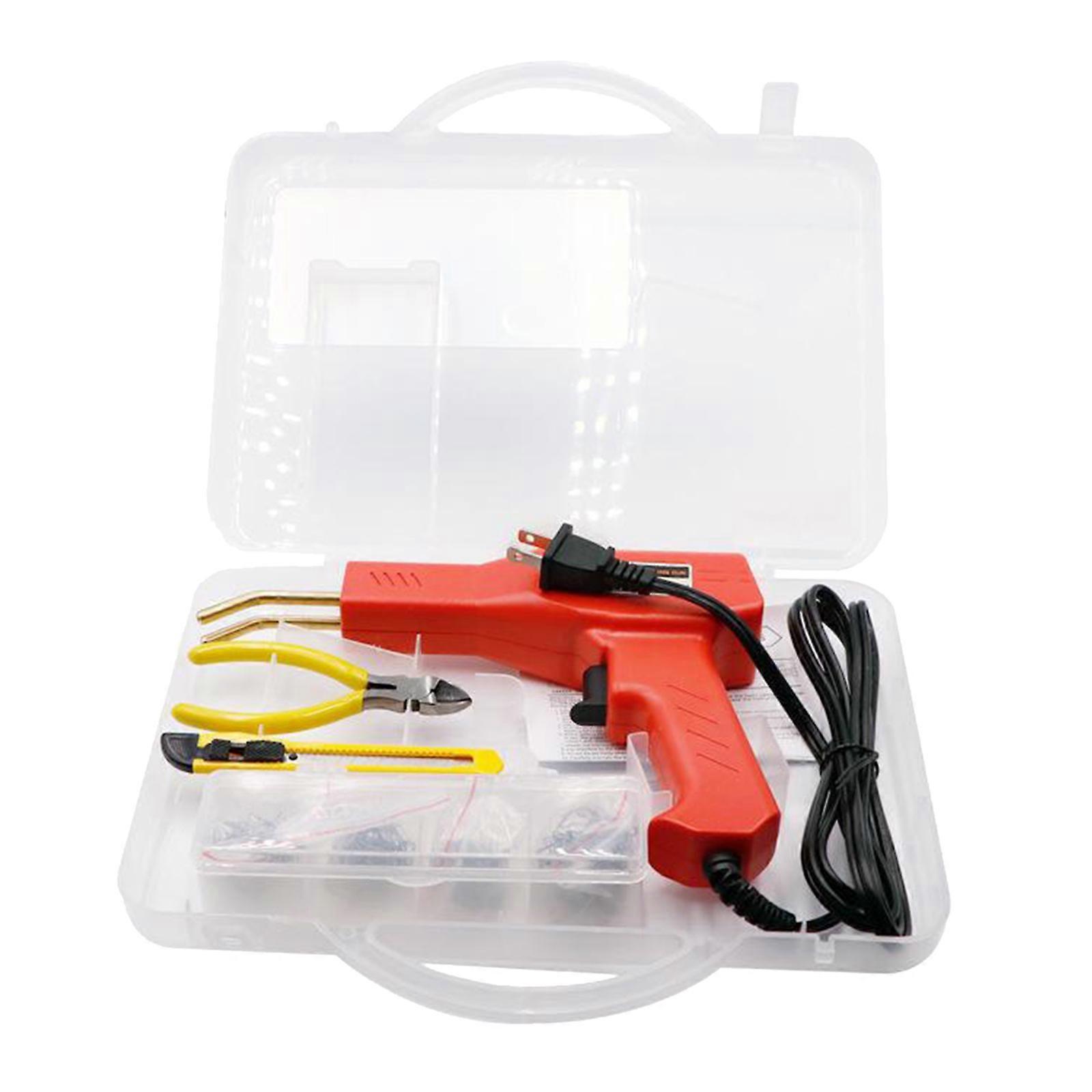 Hot Stapler Machine Handy Plastic Welder Garage Tools Reparera kit Röd