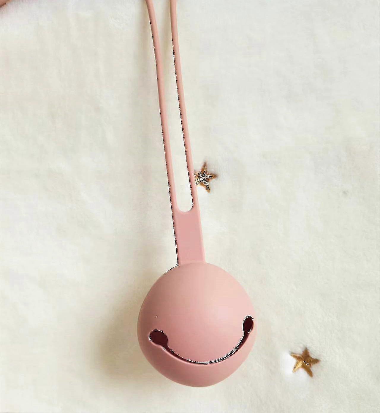 Small Bell Pacifier Box, Pacifier Storage Box, Silicone Storage Box, Apricot