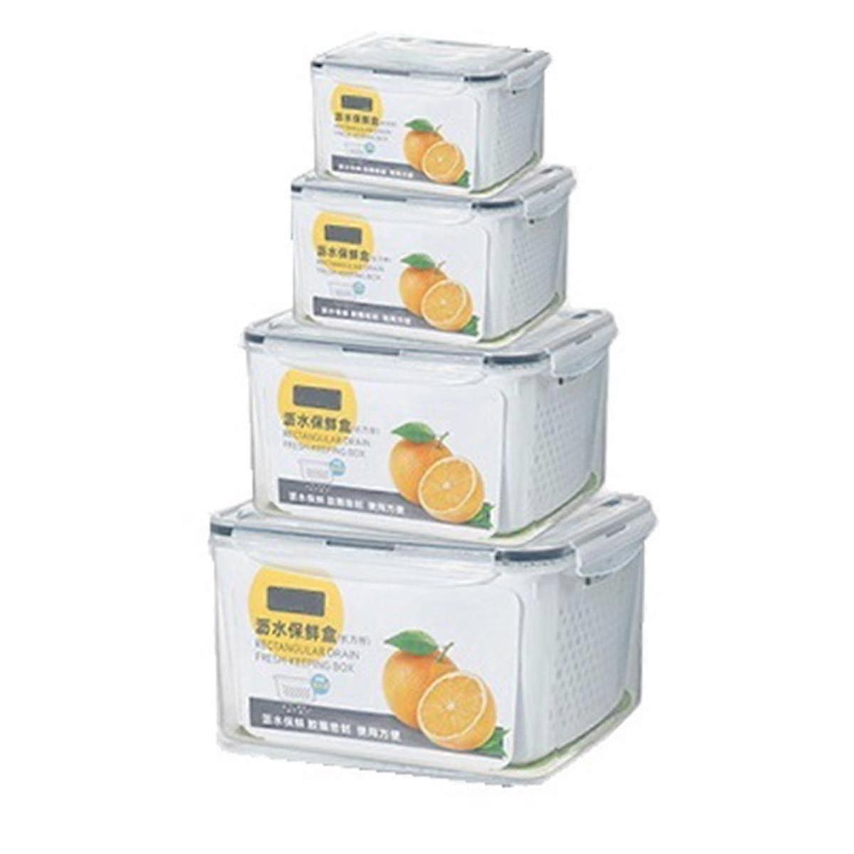 Fruit Storage Container Refrigerator Sealed Storage Box with Detachable Filter Screen Storage Box for Keeping Food Fresh