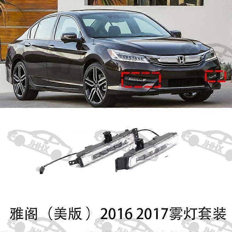 Compatible Suitable For Accord 2016 2017 Us Version Front Bumper Leo Fog Lamp Anti-Fog Lamp Led Daytime Running Lamp