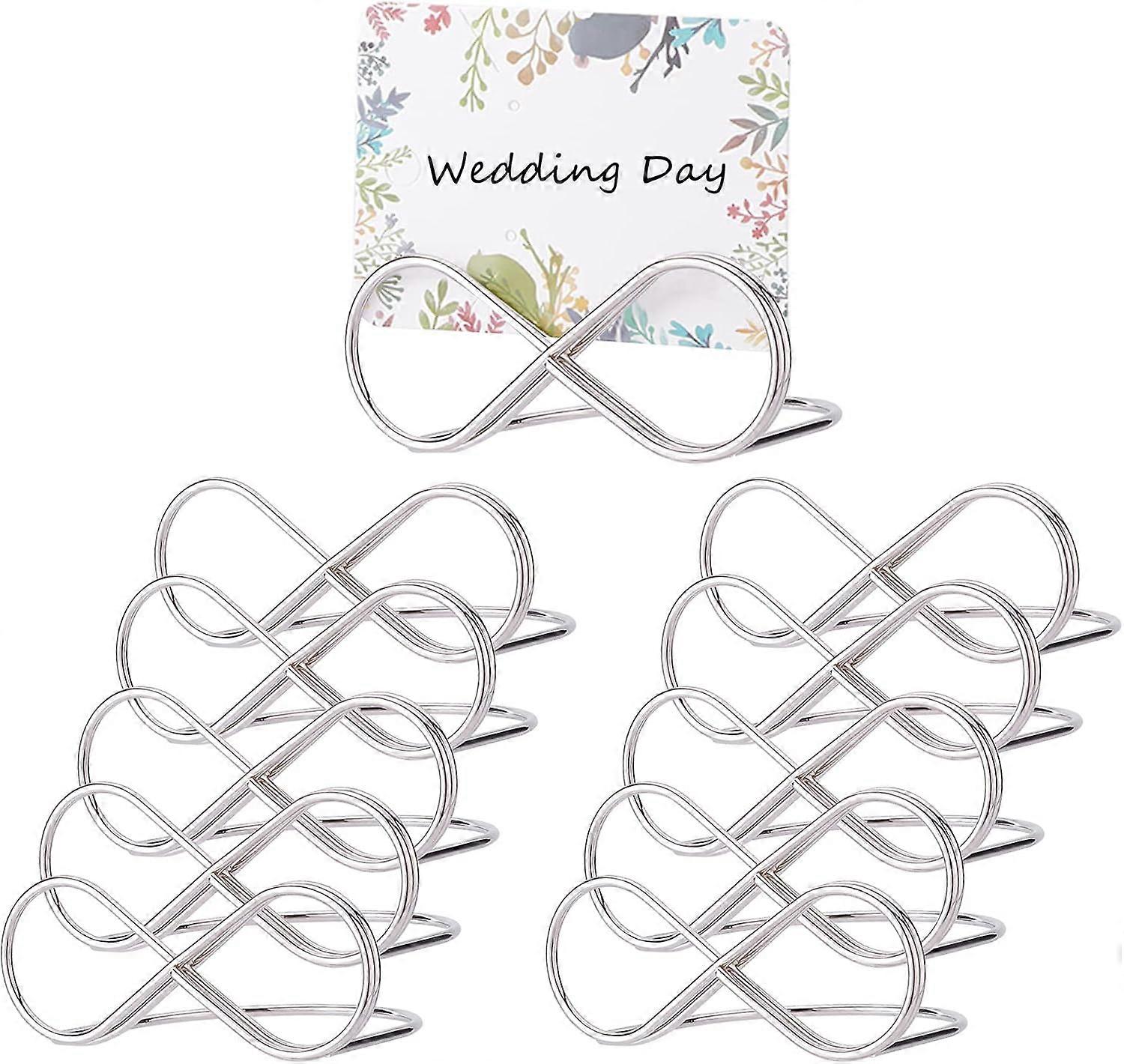 10Pcs Platinum Table Number Holder Stands Wedding Seating Labels Place Card Clips Name Setting Place Card Holders Photo Picture Cards Display Holder f