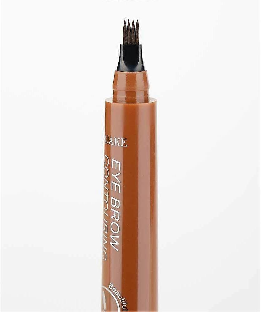 Crayon à sourcils imperméable à l’eau avec quatre fourchettes Liquide résistant à la transpiration longue durée pour des sourcils d’apparence naturelle