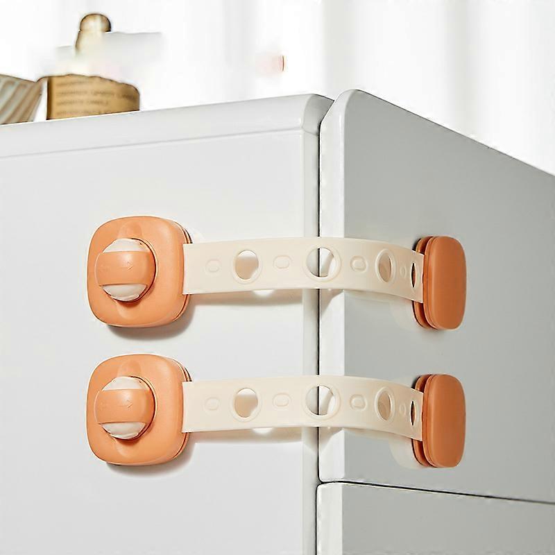 4pcs Child Lock Protection Children Locking Doors Lock Latch Security Protectororange