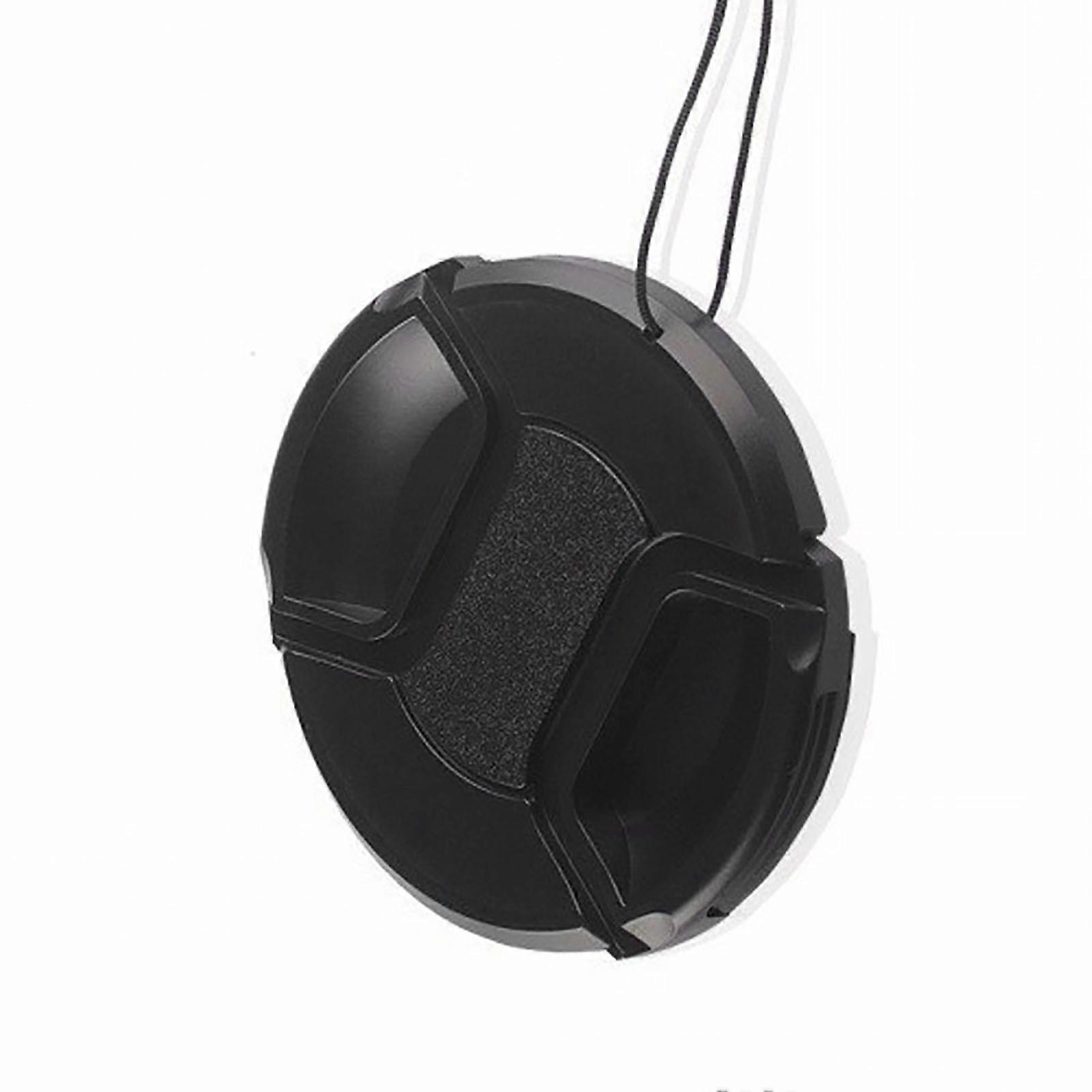 Universal 58mm Black ABS Front Lens Cover - Protective Camera Lens Cover for Replacement