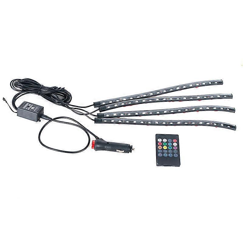 Suitable For Car Sole Led Decorative Atmosphere Lights, Colorful Voice-Activated Atmosphere Lights 12Smd