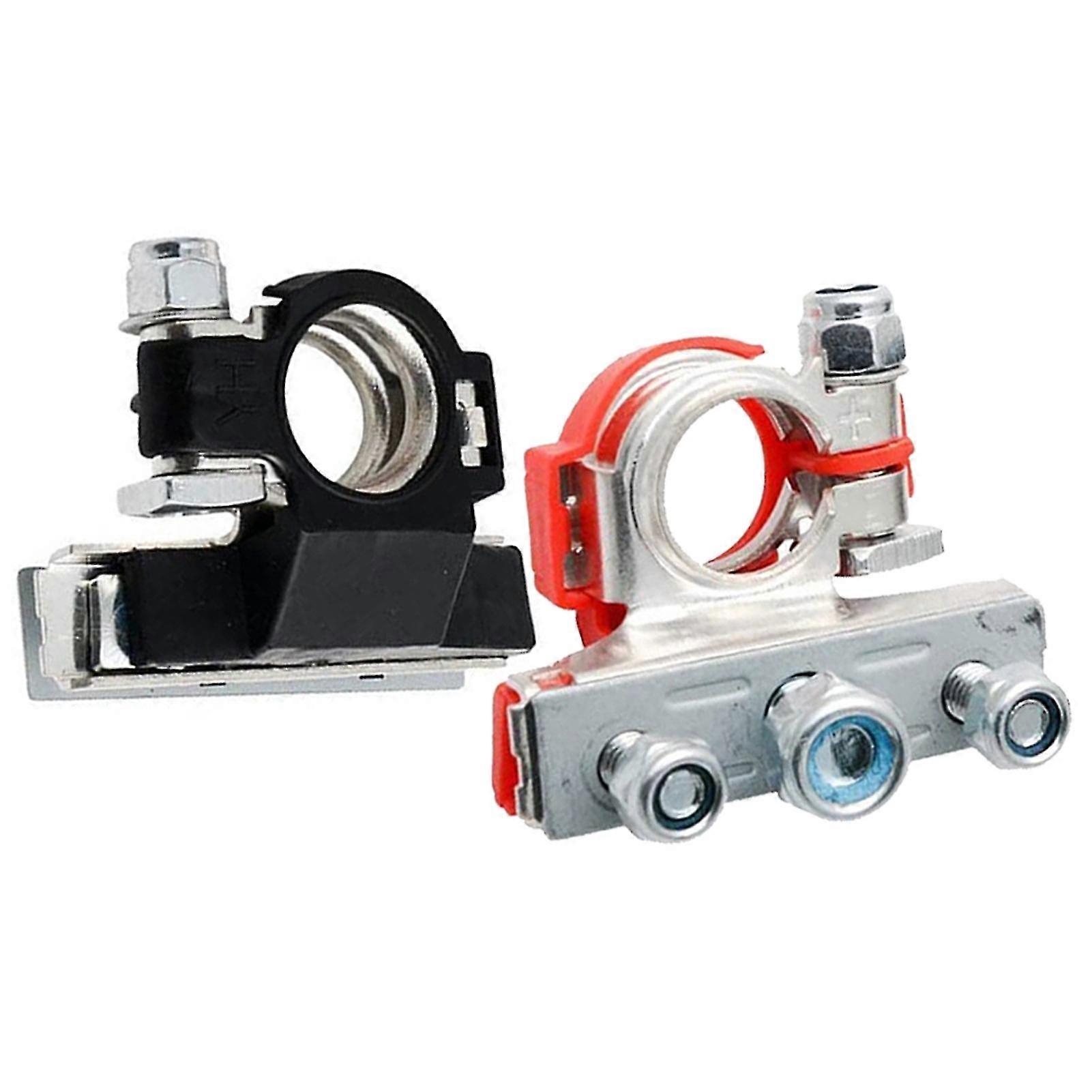 2pcs Battery Terminal Connector RV 3 Ways Easy Install Positive Negative For Car
