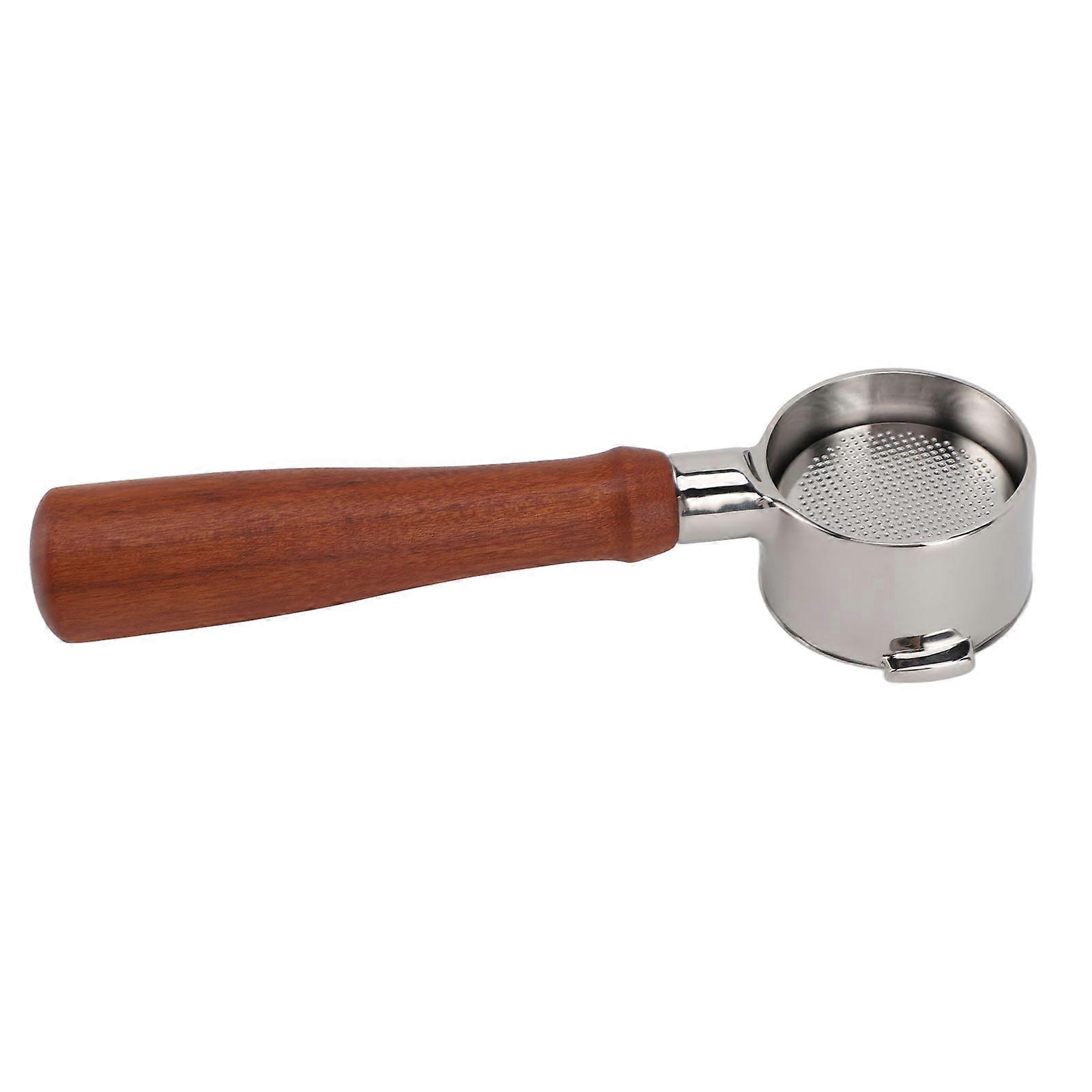 51mm Delonghi Bottomless Portafilter wooded handle 304SS suitable for coffee machines