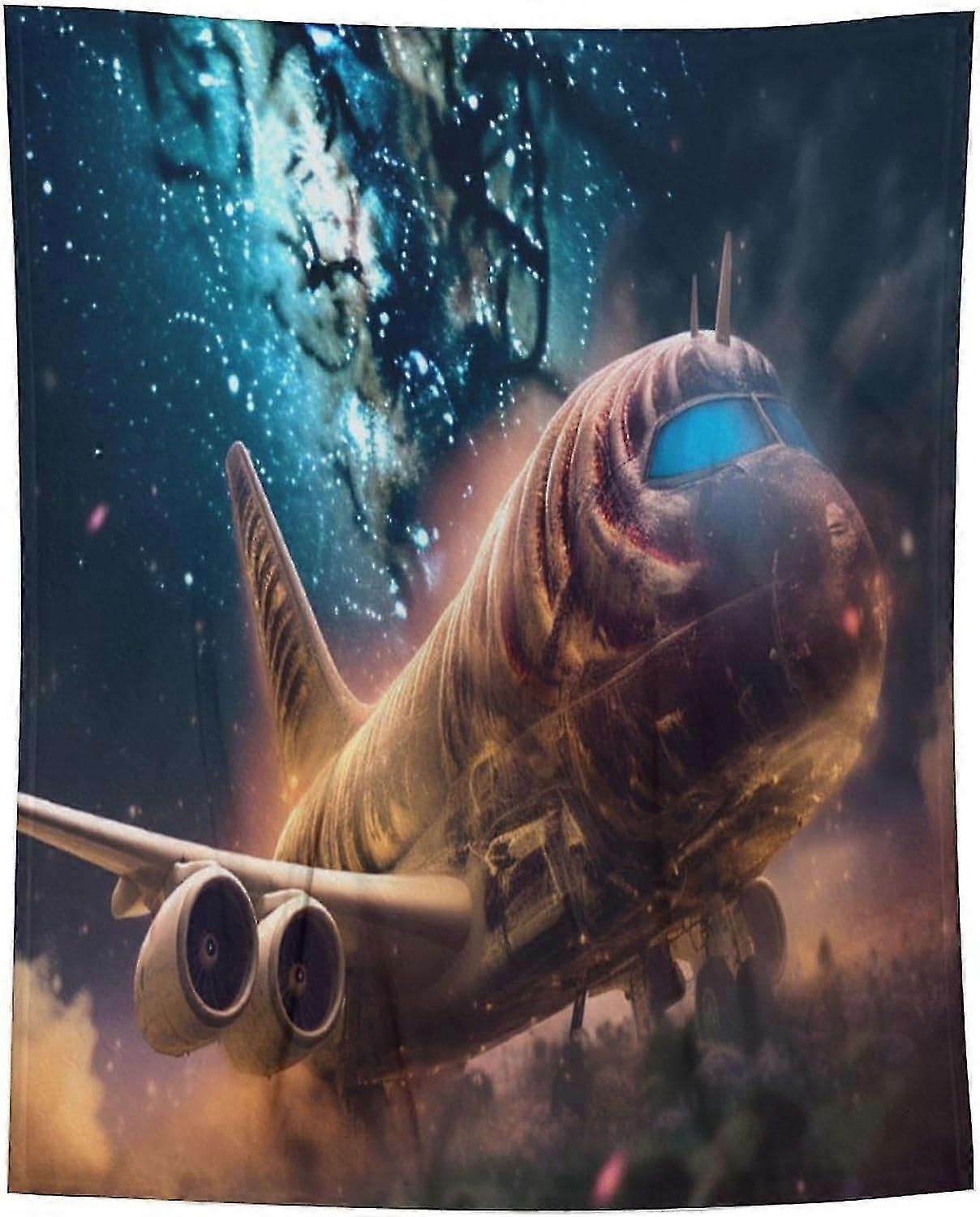 Cobertor de avião Cobertor Anti Pilling Cobertor de lã para sofá-cama 3D Cobertor difuso Q / Q2923ids10943