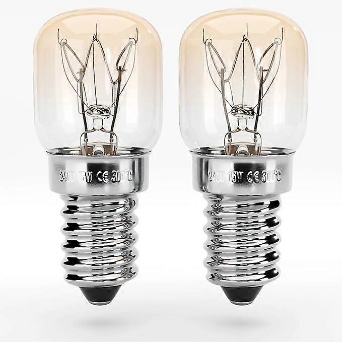 Oven lamp E14 15W - pack of 2 oven lamps heat-resistant up to 300 degrees for ovens, grill ovens, salt lamps, microwave ovens - oven lamp with T22 cap