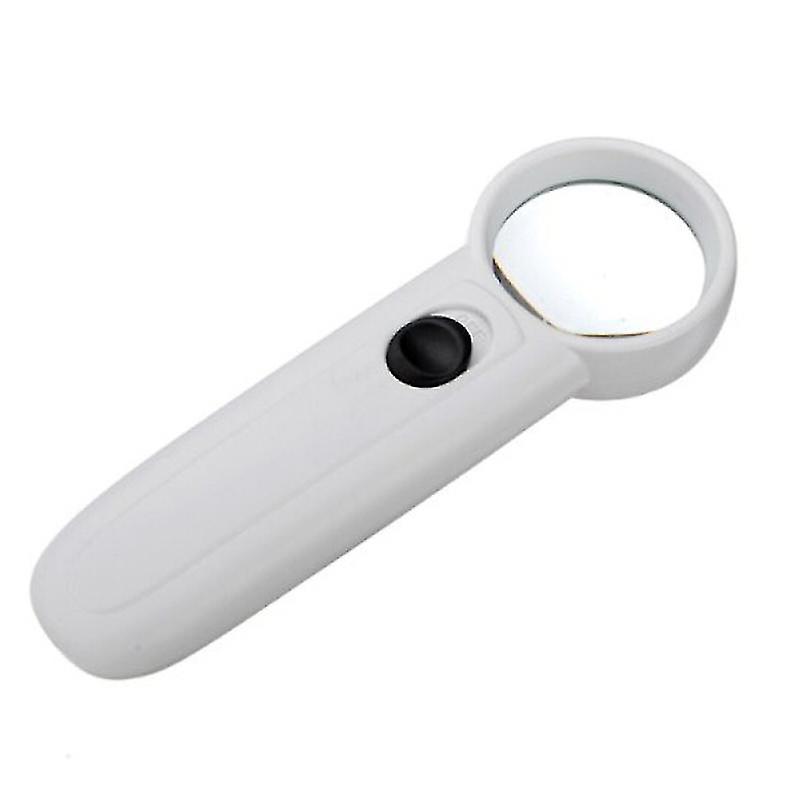 Plastic White Handheld Magnifier-c