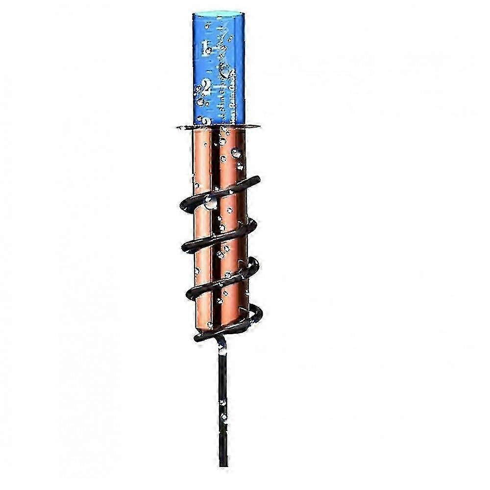 Copper Rain Gauge, High Accuracy Garden Floating Rain Measure Gauge Yard Garden
