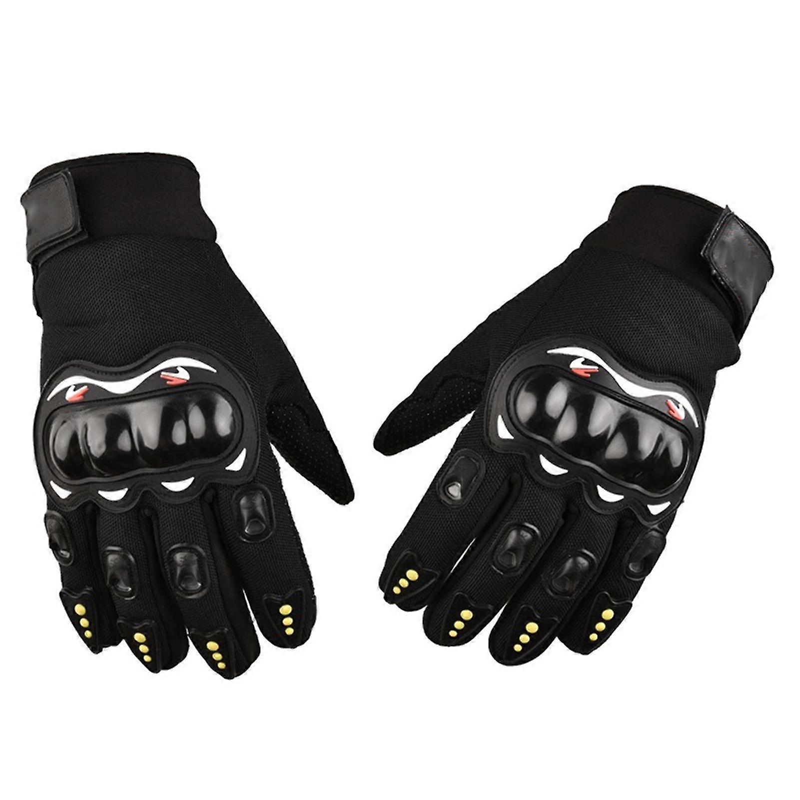 Motorcycle Racing Gloves with Hard Knuckle and Touchscreen Function