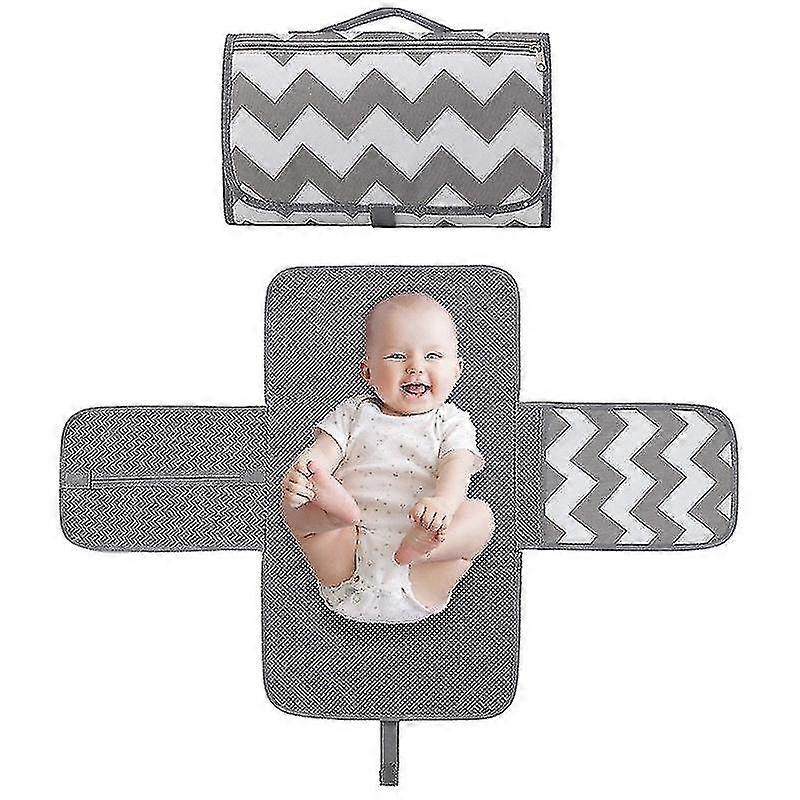 Changing Pad, Diaper Changing Kit For , Portable Travel Changing Pad( Waves)