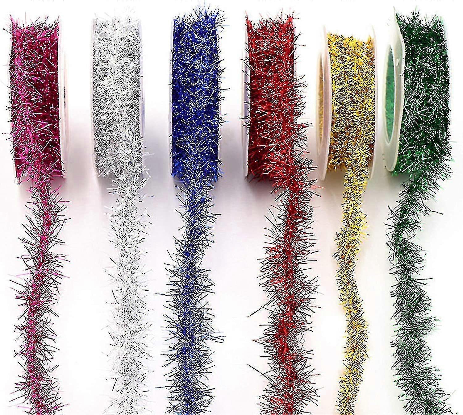 6 Roll Metallic Tinsel Garland (1.5m)-yujia